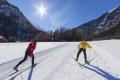 Cross-country skiing at passo resia
